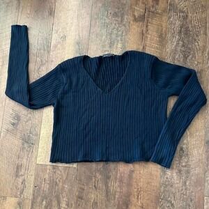 Brandi‎ Melville cropped 100% cotton sweater One Size prep college-core